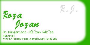 roza jozan business card